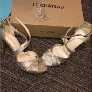 Sparkle strappy sandals heels